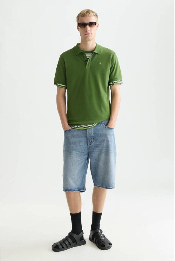 Scotch & Soda Polo Shirt Korte Mouw Scotch & Soda Core Piqué Polo Groen - Foto 2