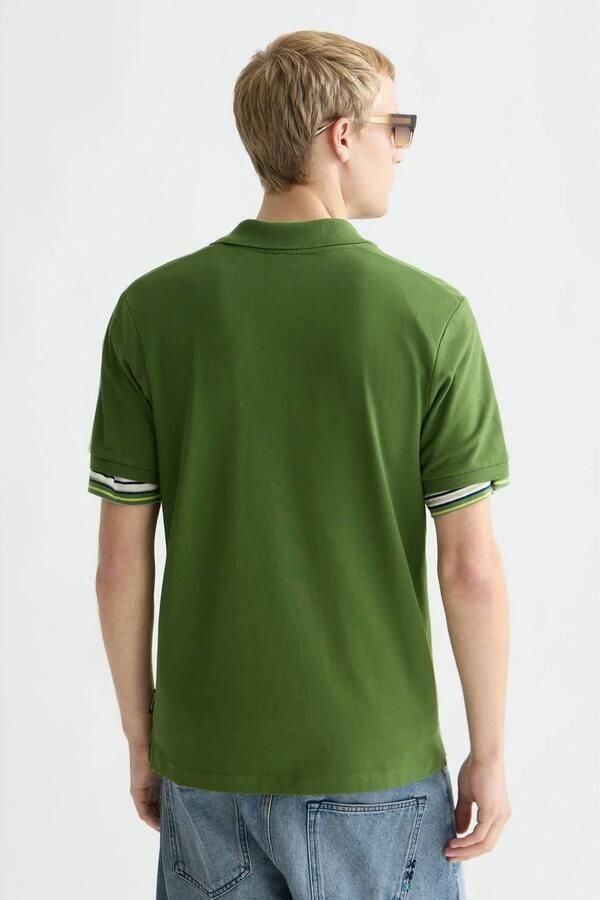 Scotch & Soda Polo Shirt Korte Mouw Scotch & Soda Core Piqué Polo Groen - Foto 3