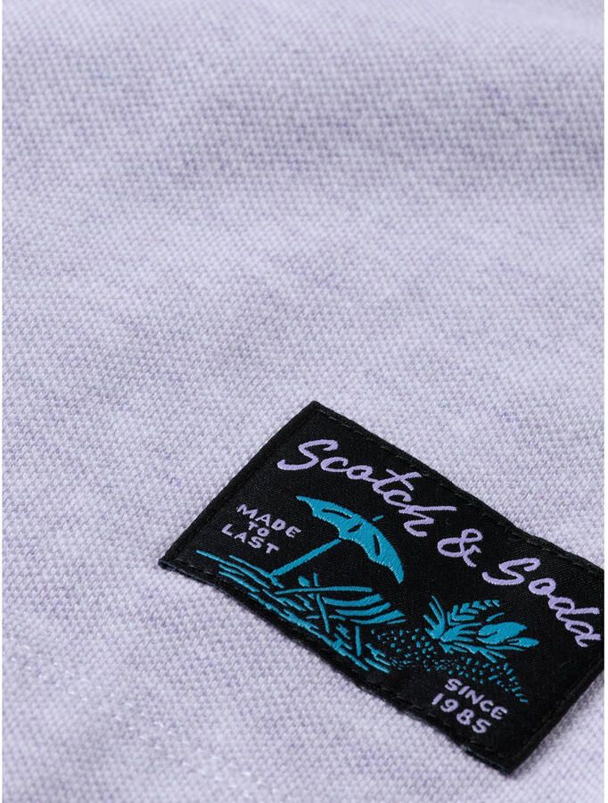 Scotch & Soda T-shirt Scotch & Soda Melange Polo Purple - Foto 3