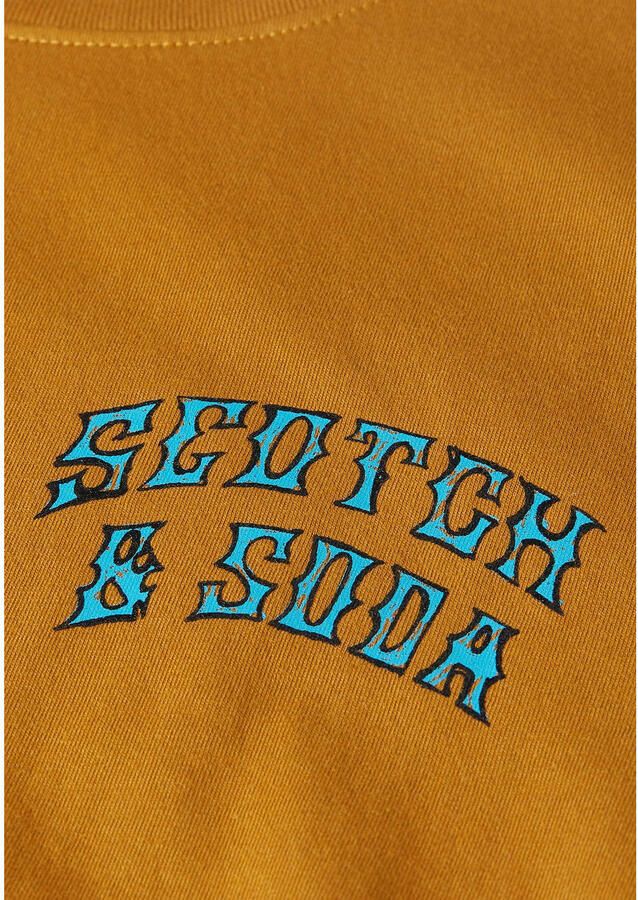 Scotch & Soda regular T-shirt met backprint oker - Foto 2