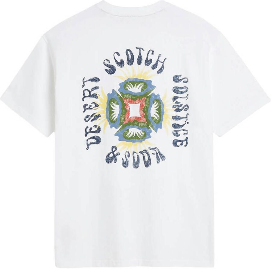 Scotch & Soda T-shirt Korte Mouw Scotch & Soda Scotch Soda T-Shirt Backprint Wit