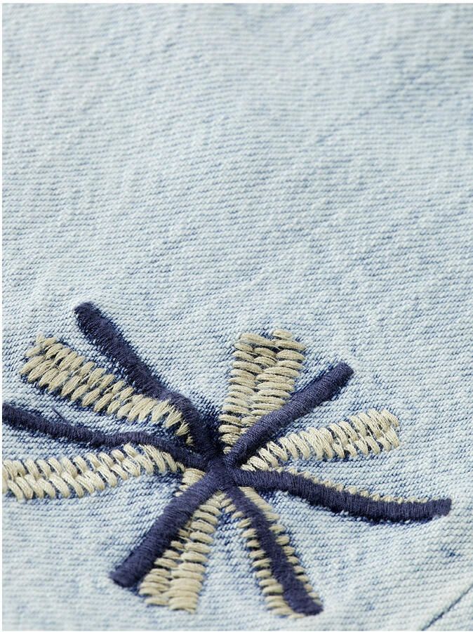 Scotch & Soda Regular fit korte jeans met motiefstitching