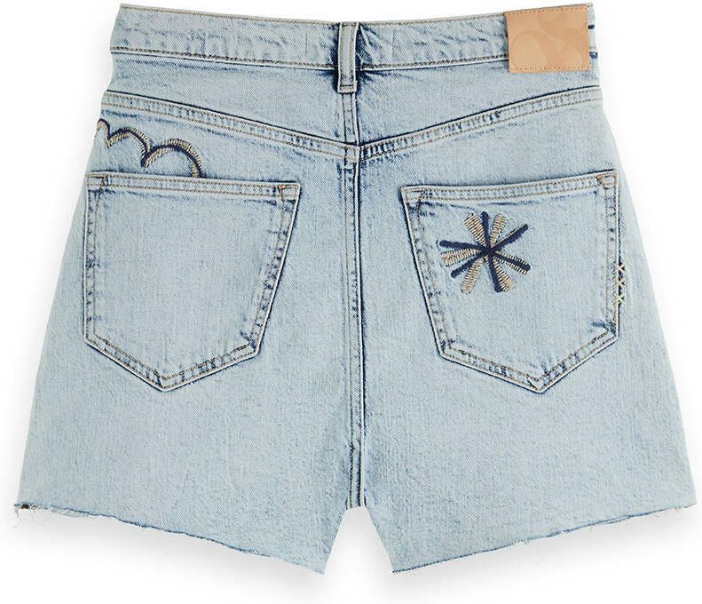 Scotch & Soda Regular fit korte jeans met motiefstitching - Foto 2
