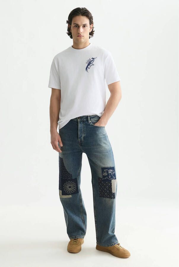 Scotch & Soda relaxed fit T-shirt met backprint wit - Foto 2