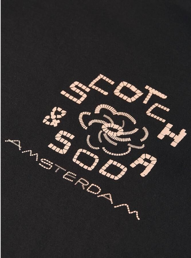 Scotch & Soda relaxed fit T-shirt met backprint zwart - Foto 2