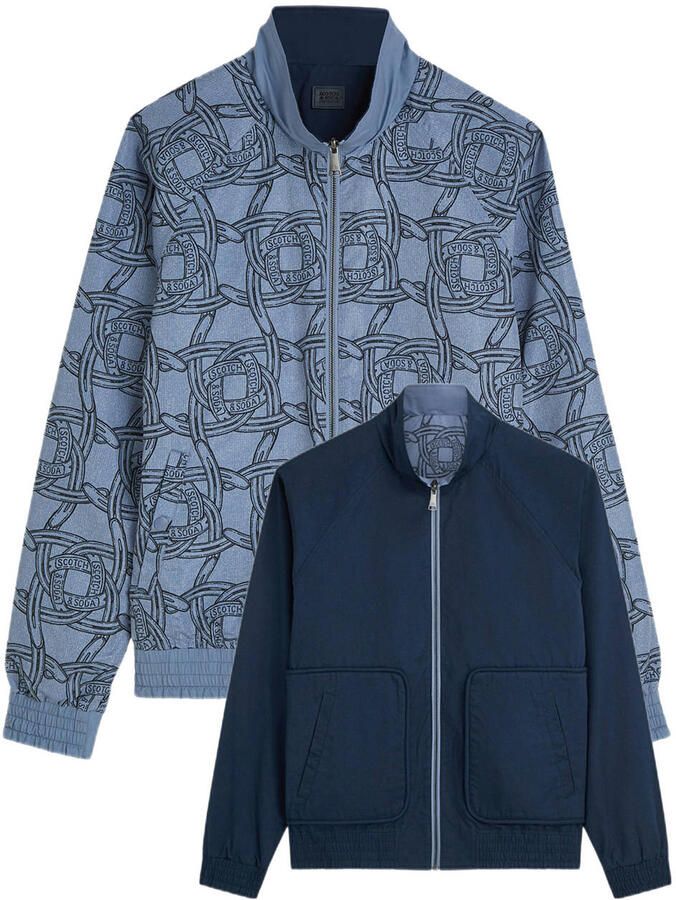 Scotch & Soda reversible jas blauw