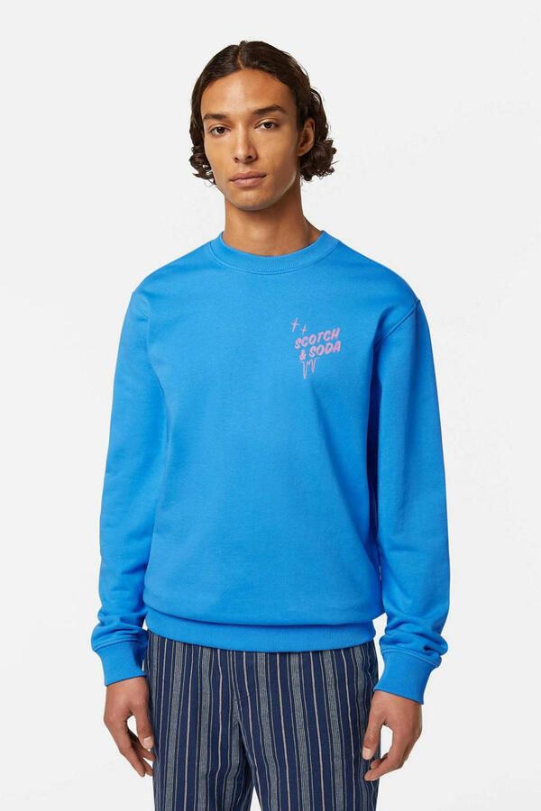 Scotch & Soda Sweater Scotch & Soda Sweater Print Blauw - Foto 3