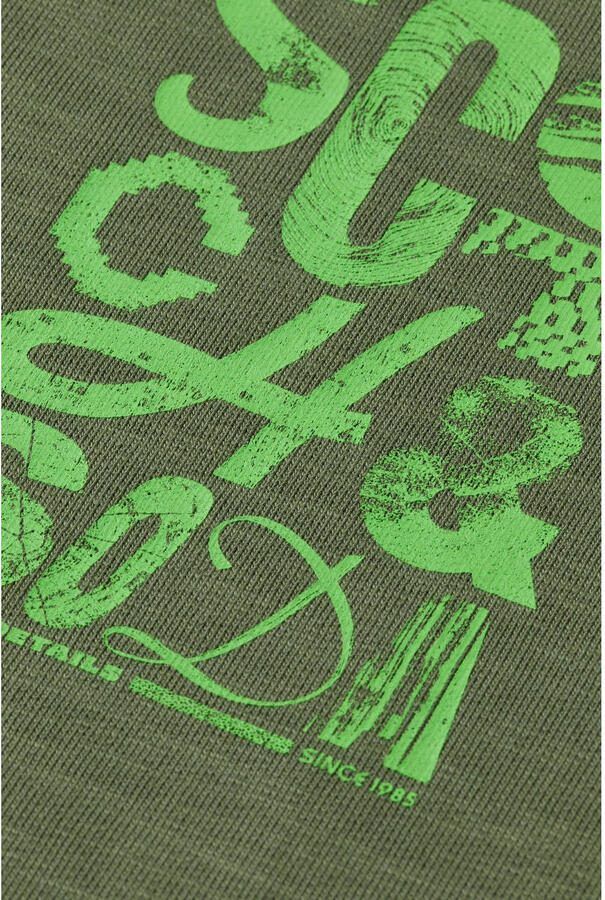 Scotch & Soda Sweaters Scotch & Soda Sweater Logo Olijfgroen - Foto 4