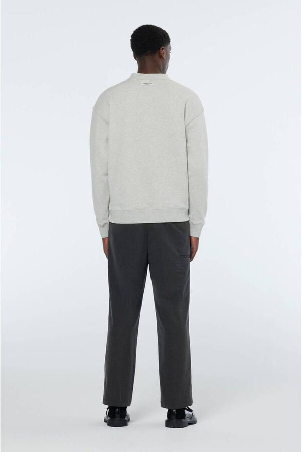 Scotch & Soda Relaxed Fit Polo Sweatshirt Gray Heren - Foto 2