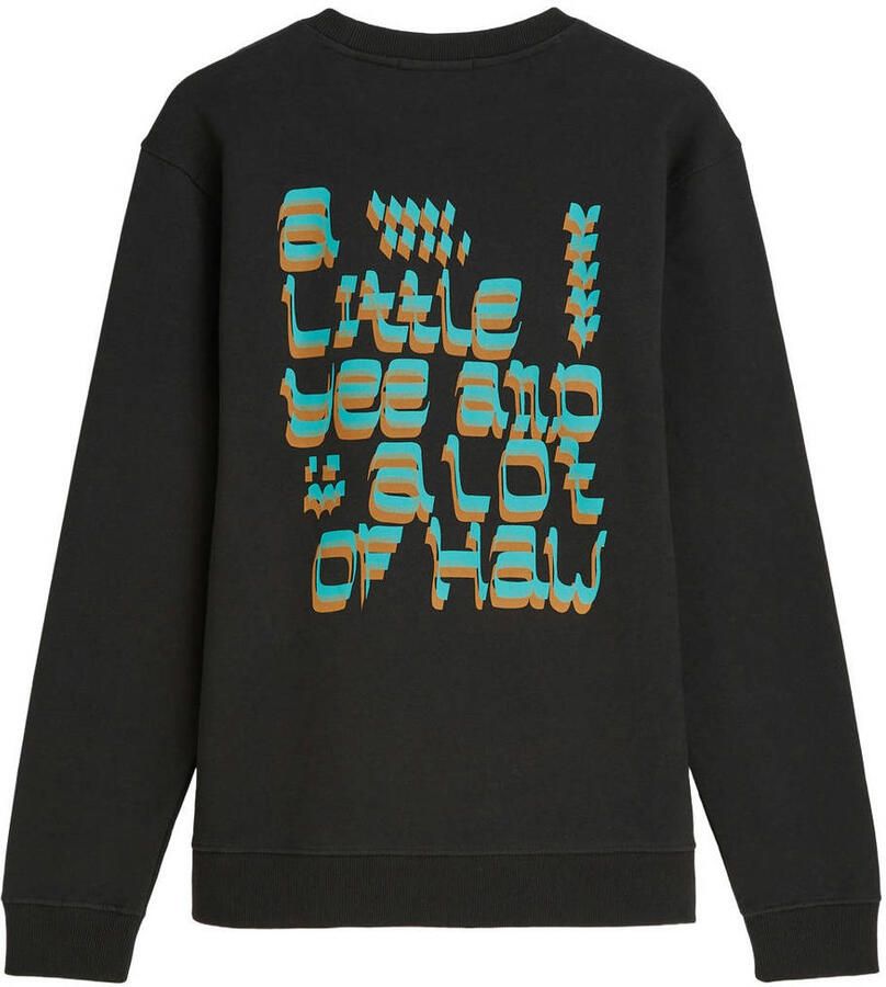 Scotch & Soda sweater met backprint zwart