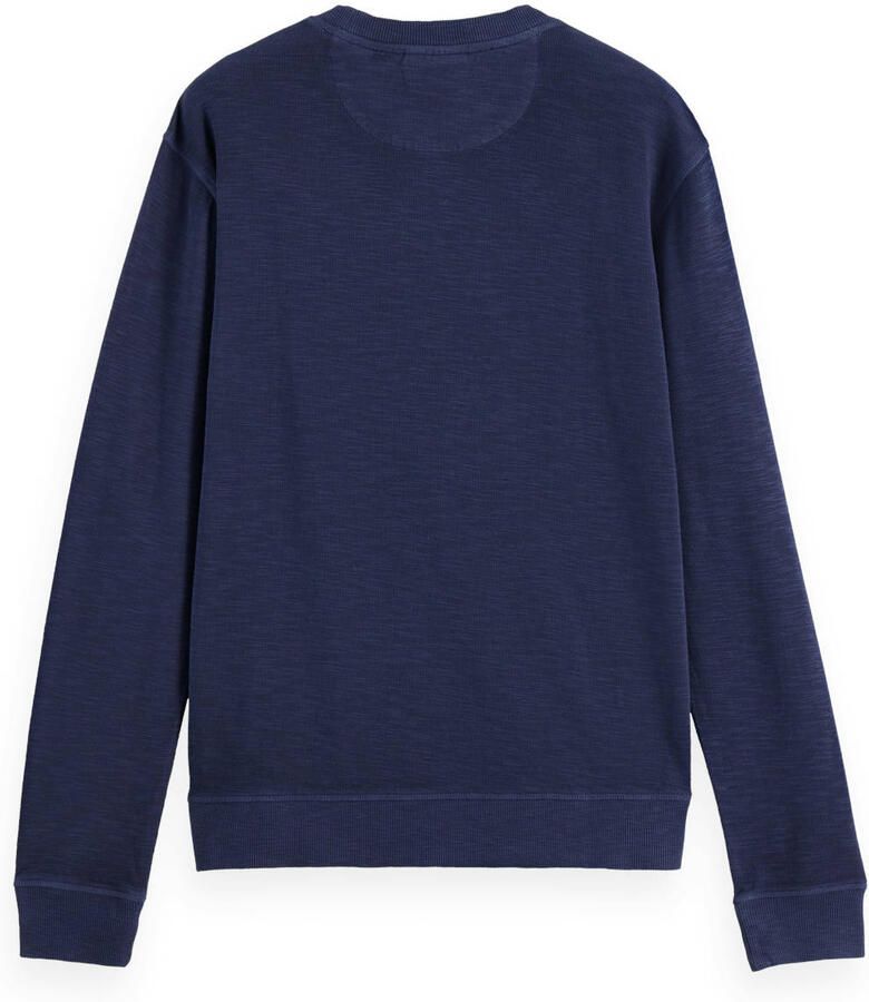 Scotch & Soda sweater met textuur donkerblauw