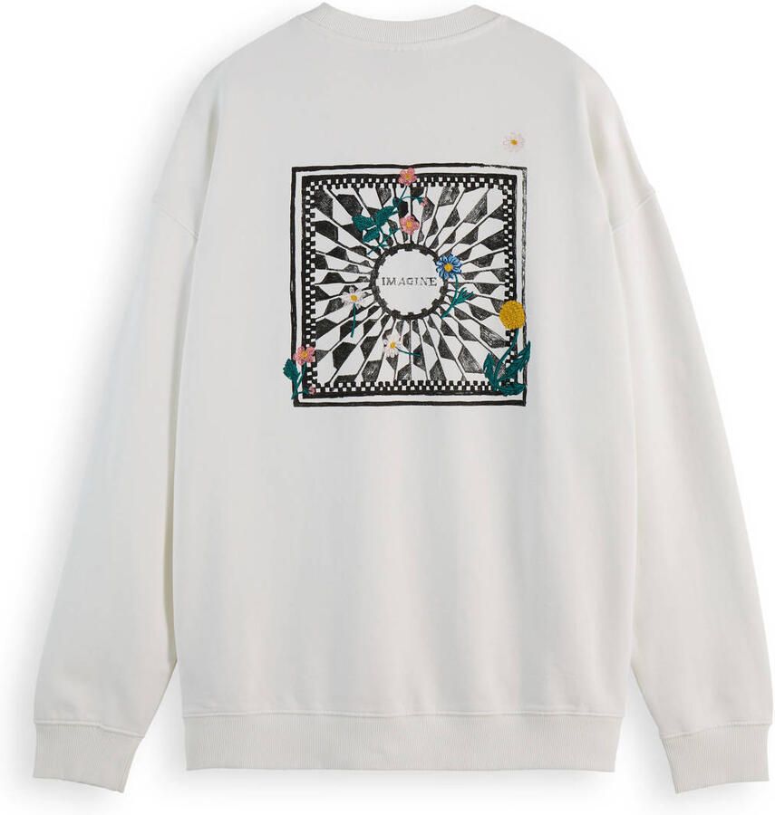 Scotch & Soda Relaxed fit sweatshirt met labelprint