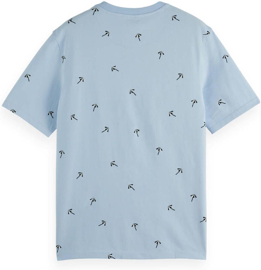 Scotch & Soda T-shirt Scotch & Soda T-shirt Print Lichtblauw