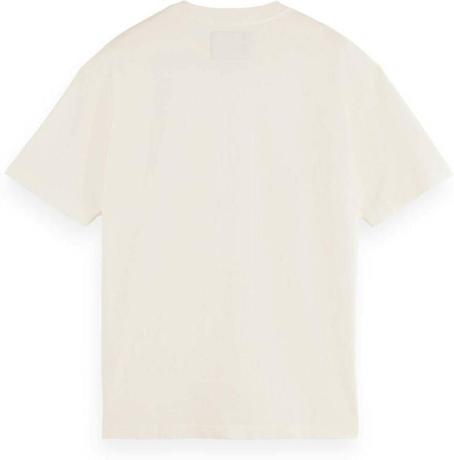 SCOTCH & SODA Heren Polo's & T-shirts Relaxed-fit Washed Artwork T-shirt Wit - Foto 7