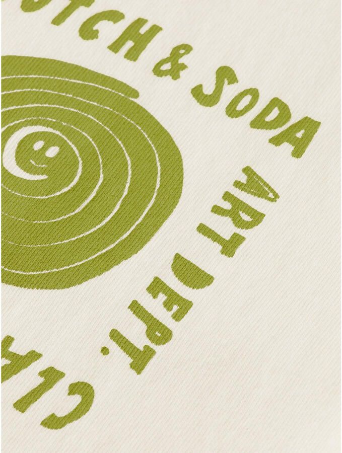 SCOTCH & SODA Heren Polo's & T-shirts Relaxed-fit Washed Artwork T-shirt Wit - Foto 5