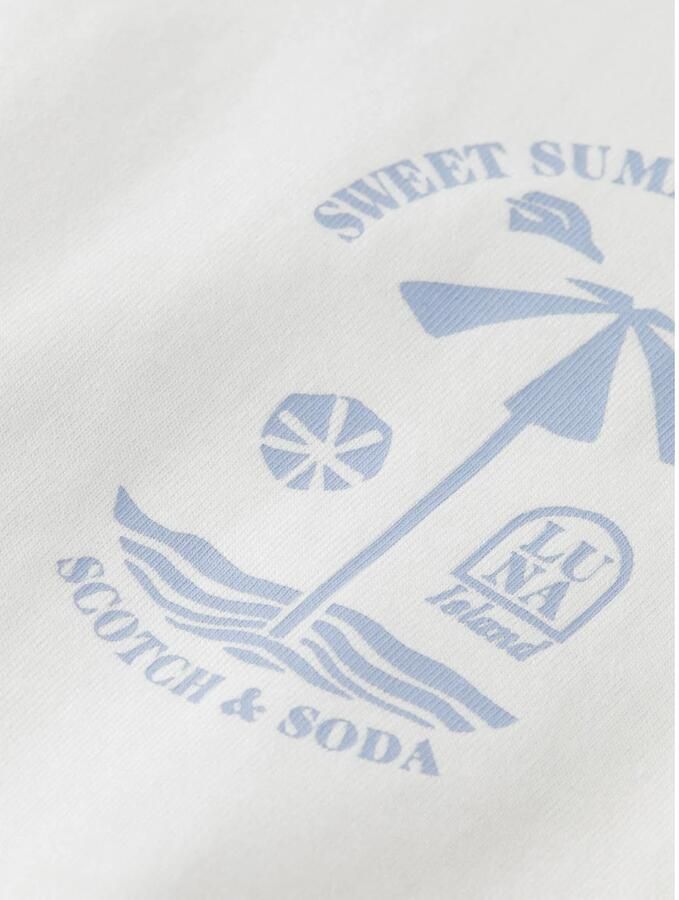 SCOTCH & SODA Heren Polo's & T-shirts Regular Fit Left Chest Logo T-shirt Wit - Foto 2