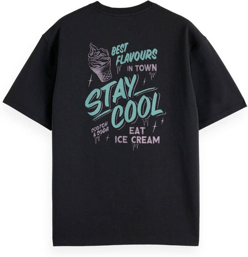Scotch & Soda T-shirt Scotch & Soda Scotch Soda T-Shirt Artwork Zwart