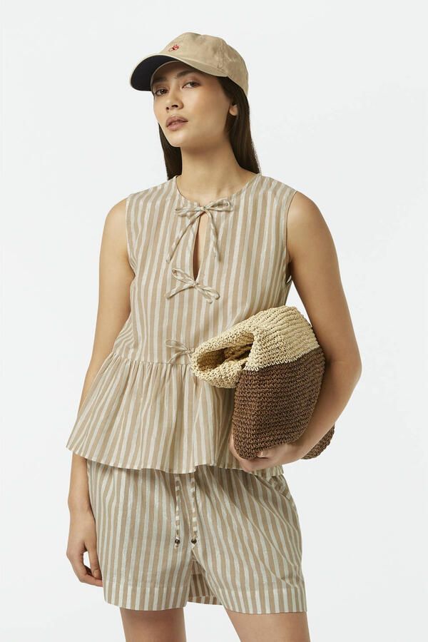 Scotch & Soda Regular fit blousetop met druppelvormige hals - Foto 3