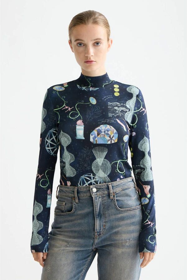 Scotch & Soda Shirt met lange mouwen en opstaande kraag - Foto 3