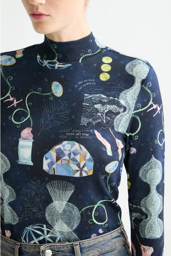 Scotch & Soda Shirt met lange mouwen en opstaande kraag