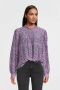 SCOTCH & SODA Dames Blouses Pintuck Blouse With Ruffle Collar Paars - Thumbnail 2