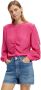 Scotch & Soda top Ruched waist blouse with extended shoulder met borduursels rood - Thumbnail 2