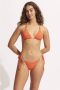 Seafolly niet-voorgevormde triangel bikinitop met textuur oranje - Thumbnail 1