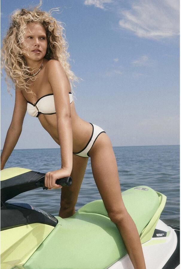 Seafolly Beach Bound bikinibroekje ecru zwart - Foto 2