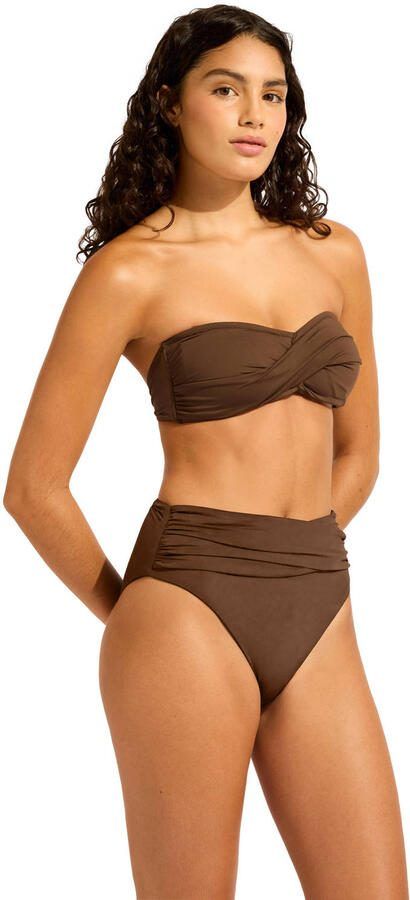 Seafolly Collective high waist bikinibroekje donkerbruin - Foto 1