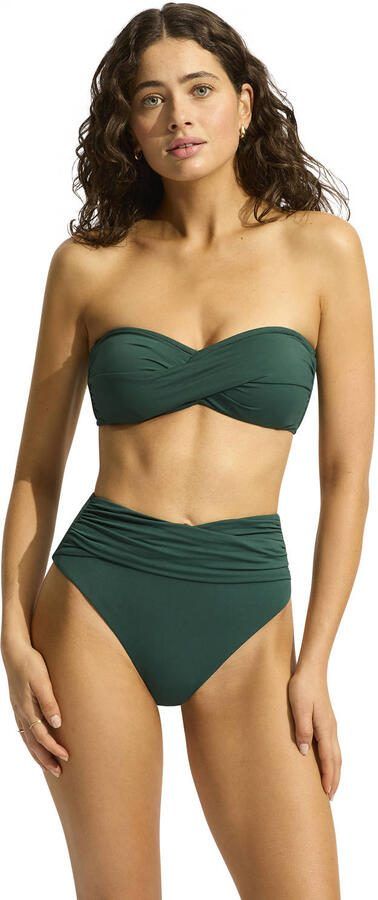Seafolly Collective high waist bikinibroekje donkergroen