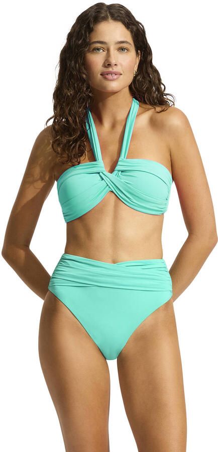 Seafolly Collective high waist bikinibroekje turquoise - Foto 2