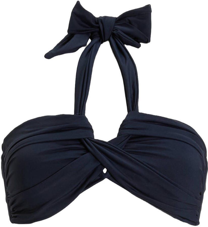 Seafolly Collective voorgevormde bandeau bikinitop donkerblauw - Foto 2