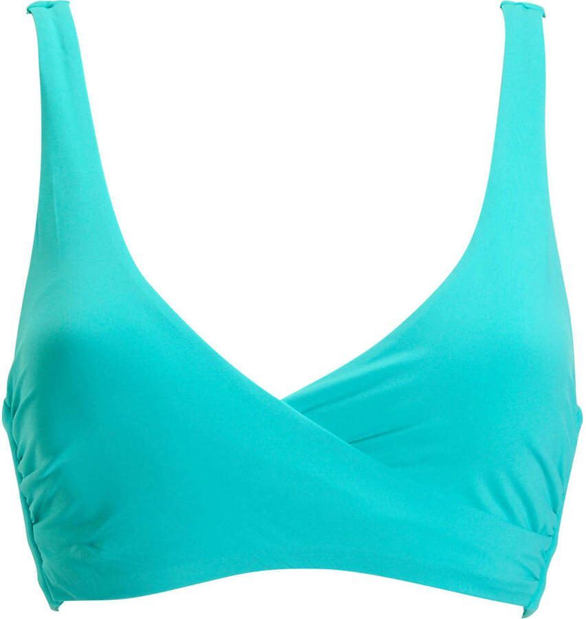 Seafolly voorgevormde halter bikinitop E-cup turquoise - Foto 1