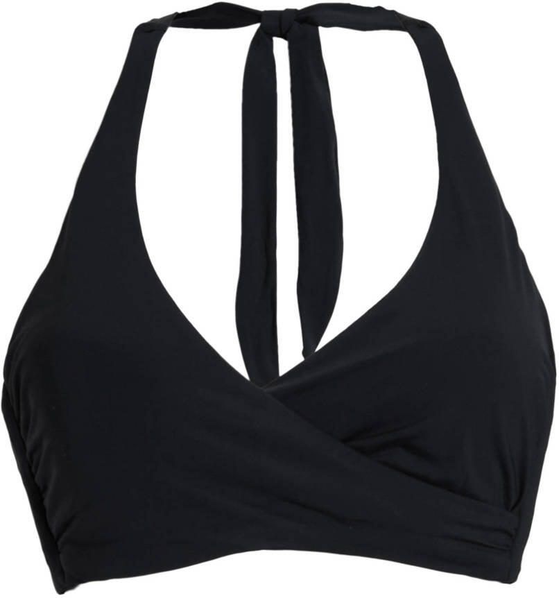 Seafolly voorgevormde halter bikinitop E-cup zwart