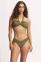 Seafolly voorgevormde bandeau bikinitop groen - Thumbnail 1