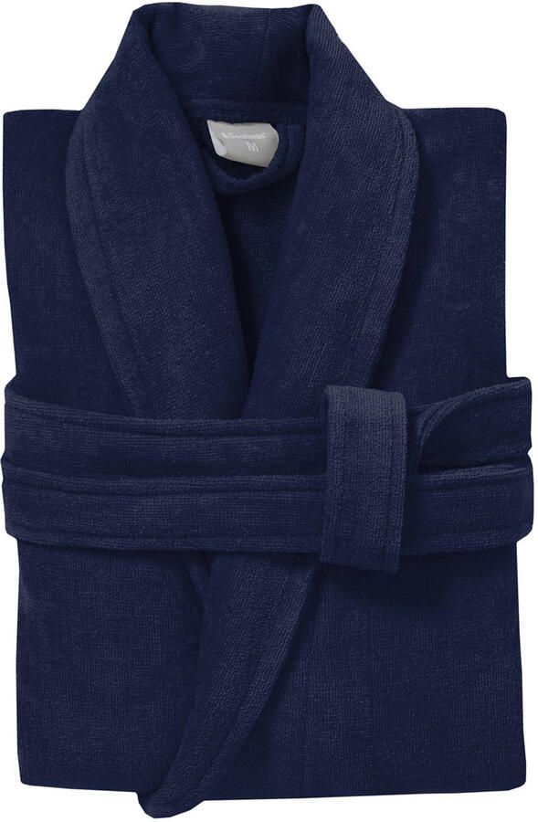 Seahorse unisex badstof badjas Pure donkerblauw - Foto 2