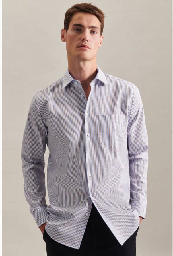 Seidensticker Businessoverhemd Regular lange mouwen kentkraag strepen