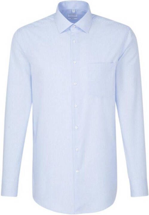 Seidensticker Businessoverhemd Zwarte roos Regular 1 1 Kent kraag gestreept