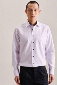 Seidensticker business overhemd Regular normale fit roze met witte strepen katoen