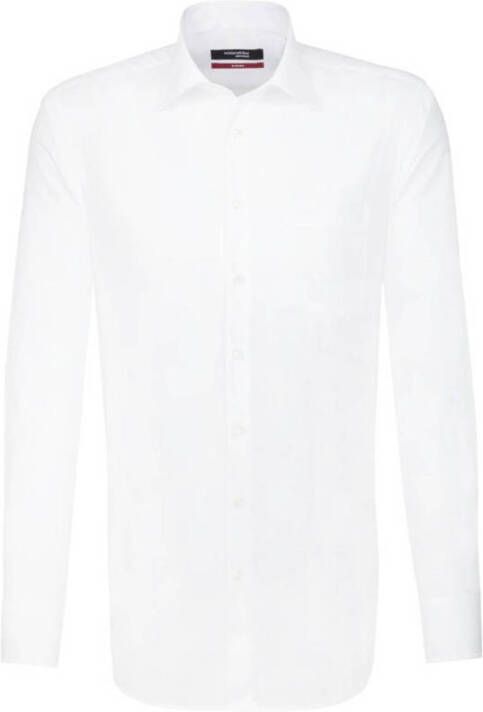 Seidensticker Businessoverhemd Zwarte roos Regular 1 1 extra lange Kent kraag effen