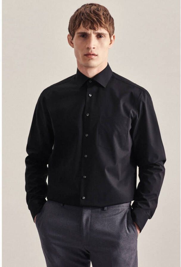 Seidensticker Businessoverhemd Regular extra lange mouwen kentkraag uni