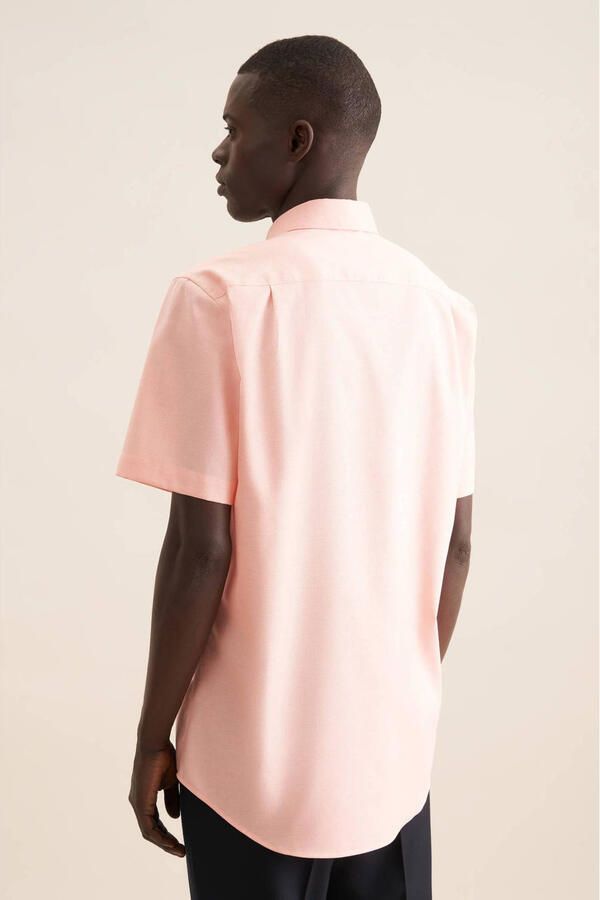 Seidensticker Businessoverhemd Regular korte mouw button-down kraag structuur - Foto 2