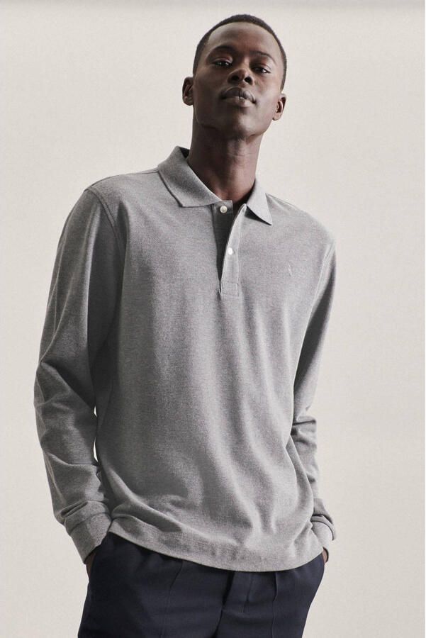 Seidensticker Polo-Shirt Slim Grijs Heren - Foto 2