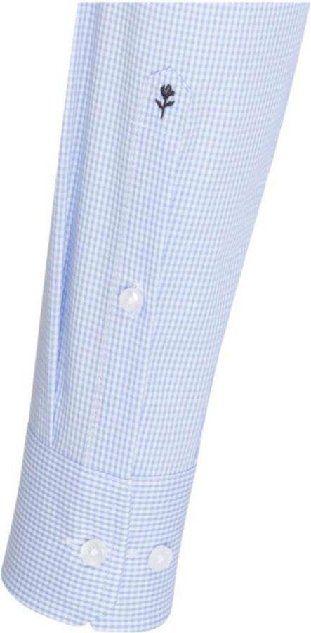 Seidensticker Blauw geruite overhemdjurk met katoenen materiaal Blue Heren - Foto 3