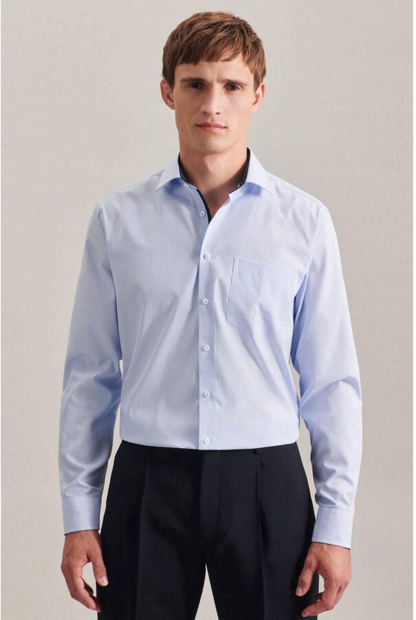 Seidensticker Businessoverhemd Regular lange mouwen kentkraag strepen