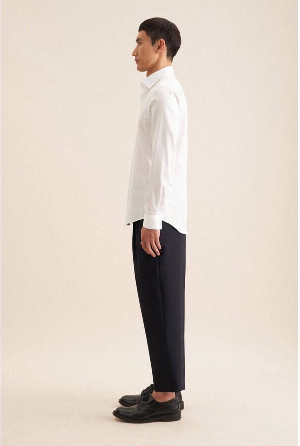 Seidensticker Slim fit zakelijk overhemd van satijn - Foto 3