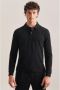 Seidensticker Polo-Shirt Slim Zwart Heren - Thumbnail 1
