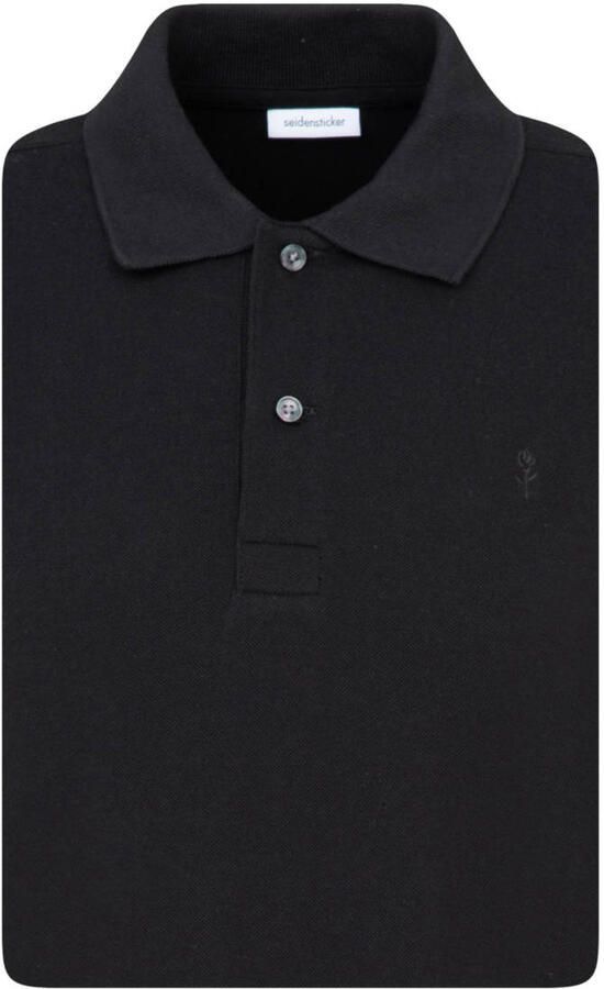 Seidensticker Polo-Shirt Slim Zwart Heren