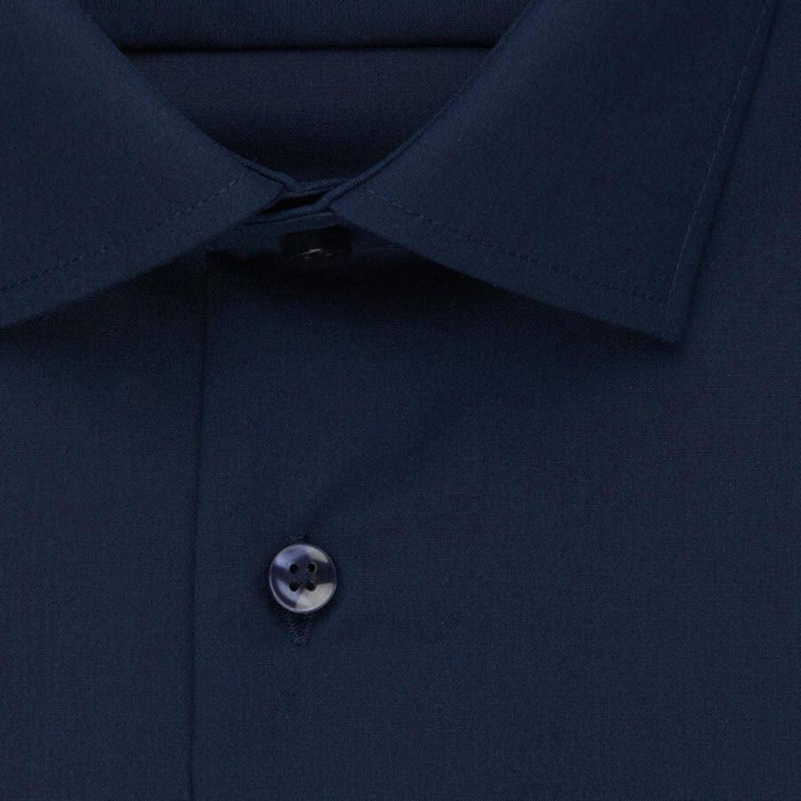 Seidensticker Donkerblauwe Jurk Blouse met Korte Mouwen Blue Heren