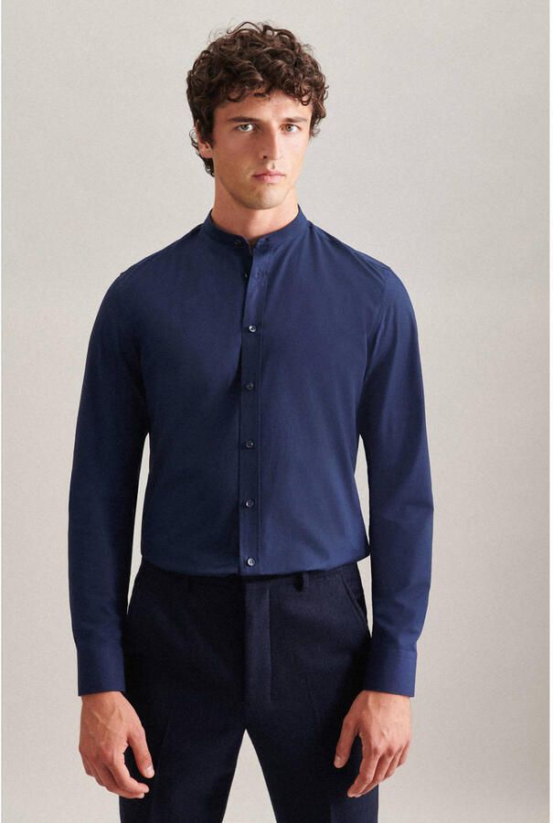 Seidensticker Businessoverhemd Slim lange mouwen opstaande kraag uni - Foto 2